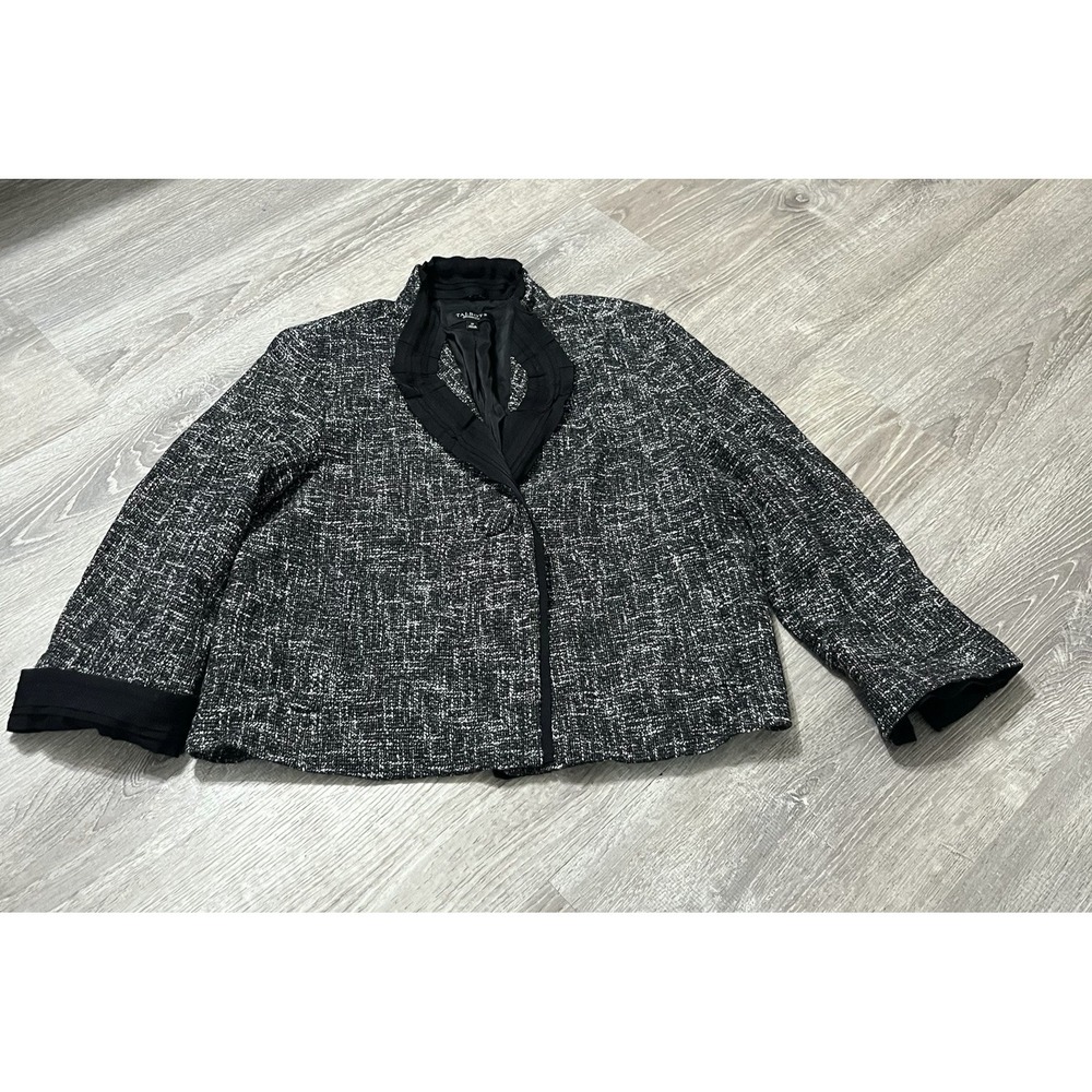 Talbots Blazer Jacket 12 Black Tweed  Business‎ Preppy Career